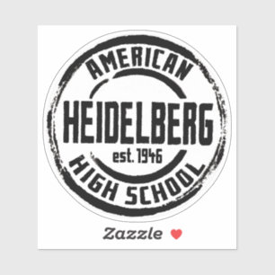 Pegatina Escuela Secundaria Americana de Heidelberg Calcoma