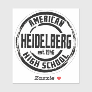 Pegatina Escuela Secundaria Americana de Heidelberg Calcoma