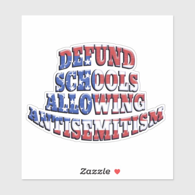 PEGATINA ESCUELAS DE DEFINICIÓN QUE PERMITEN EL ANTISEMITIS (Hoja)