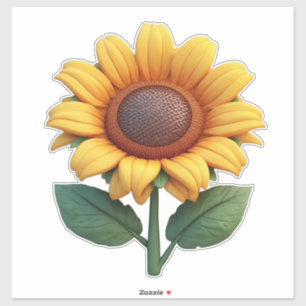 Pegatina Escultura de girasol brillante