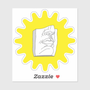 Pegatina Escultura moderna de época.