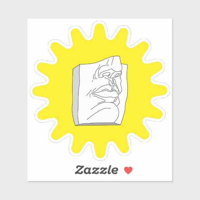 Pegatina Escultura moderna de época. (Hoja)