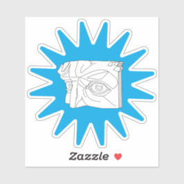 Pegatina Escultura moderna de época.