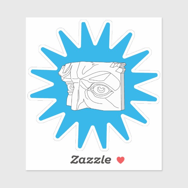 Pegatina Escultura moderna de época. (Hoja)