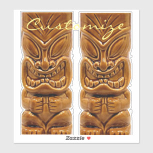 Pegatina Escultura Tiki de oro Thunder_Cove