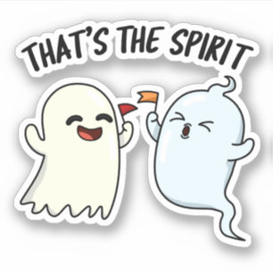 Pegatina Ese es el divertido ardid fantasma de Halloween