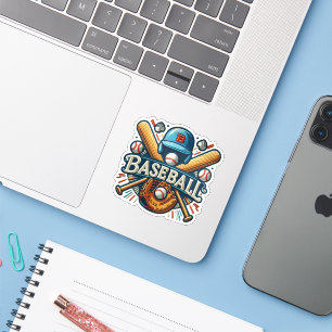 Pegatina Esencias clásicas de béisbol / Elegante leyenda re