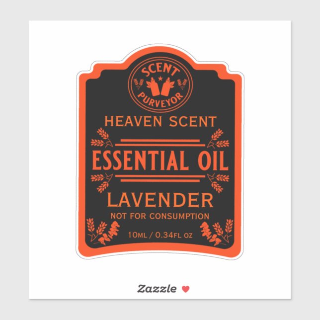 Pegatina Esencias de aceite esenciales (Hoja)