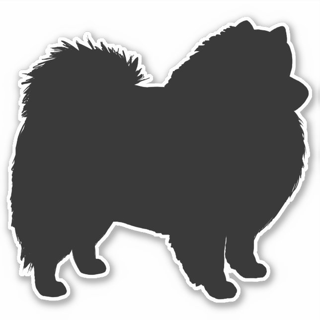 Pegatina Eskimo Dog Silhouette Eskie Vinyl (Anverso)