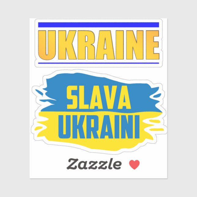 Pegatina Eslava Ukraini, gloria a Ucrania (Hoja)