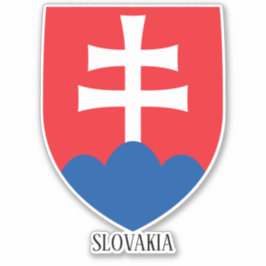 Pegatina Eslovaquia Escudo Nacional De Armas Patriótico