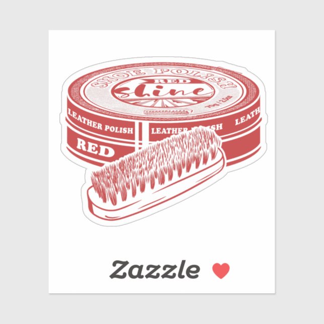 Pegatina Esmalte de calzado rojo (Hoja)