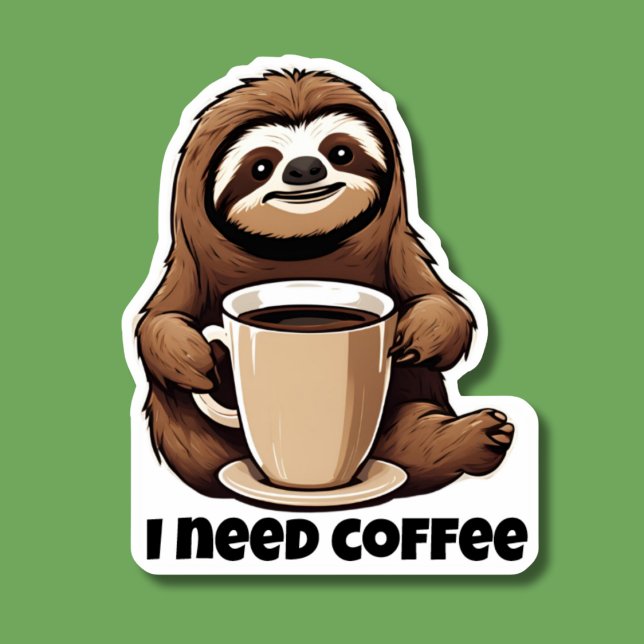 Pegatina Esmalte lindo necesito café impermeable (Subido por el creador)