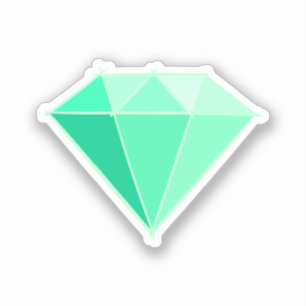 Pegatina Esmeralda Gemstone. Joyería. 55 Aniversario Boda