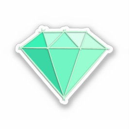 Pegatina Esmeralda Gemstone. Joyería. 55 Aniversario Boda