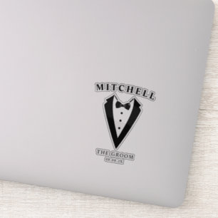 Pegatina Esmoquin Personalizado de Boda El Novio