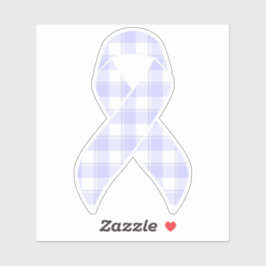 Pegatina Esophageal Cancer Awareness Plaid Periwinkle