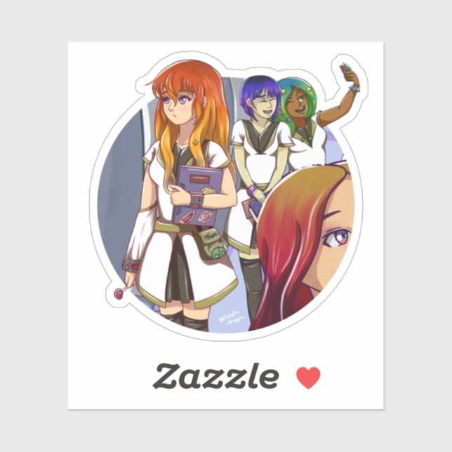 Pegatina Espaciado hacia fuera (Hoja)