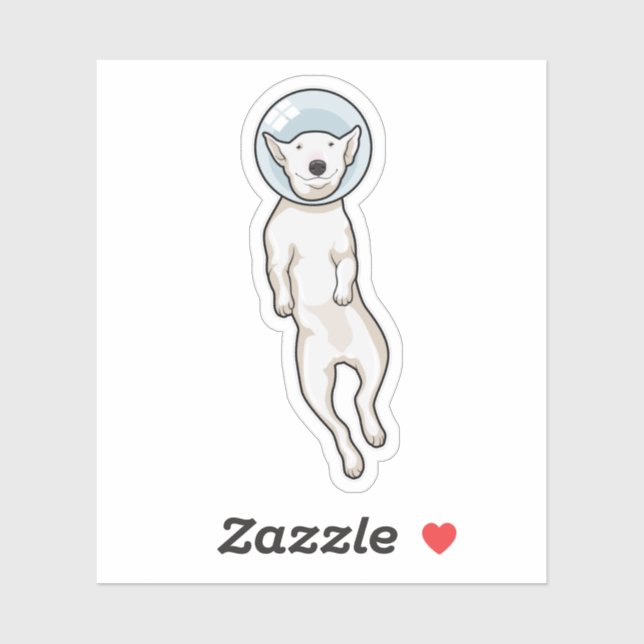 Pegatina Espacio de Bull Terrier (Hoja)