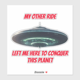 PEGATINA ESPACIO DE OVO MI OTRO COCHE DE CONQUISTA DE VIAJE