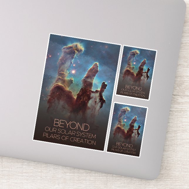 Pegatina Espacio Ultraterrestre, Galaxia, Vía Láctea, Pilar (Detalle)