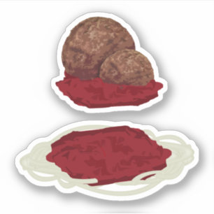 Pegatina Espagueti y albóndigas