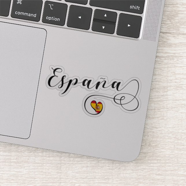 Pegatina España, bandera cardíaca de España (Detalle)