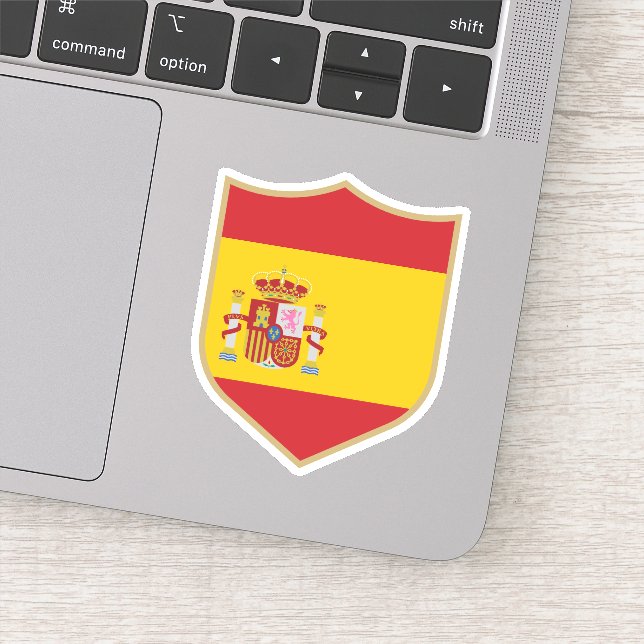 Pegatina España Bandera Emblem Viajes Patrióticos (Detalle)