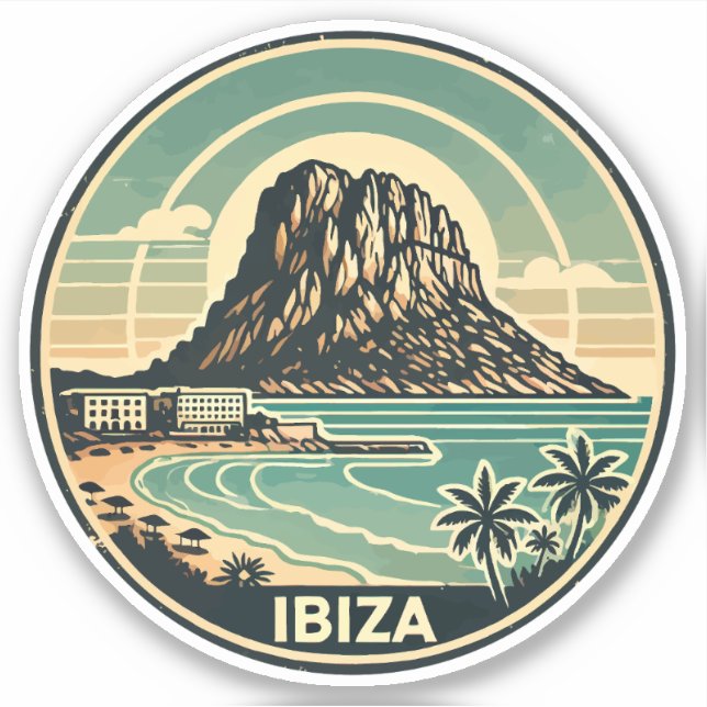 Pegatina España Ibiza Rock de Es Vedra (Anverso)