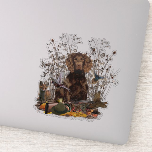 Pegatina Español alemán, Wachtelhund (Detalle)