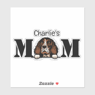 Pegatina Español Springer español Peeking Mom personalizado