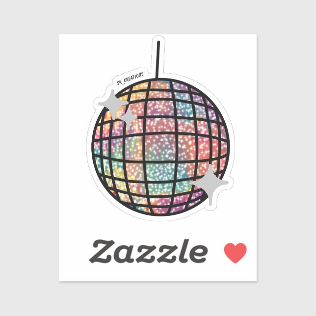 Pegatina Esparkly Disco Ball (Hoja)