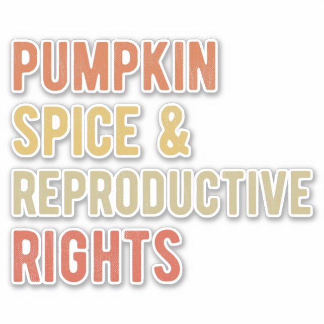 Pegatina Especias de calabaza y derechos reproductivos I (Anverso)