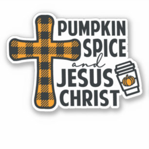 Pegatina Especie de calabaza y Jesucristo - Fe