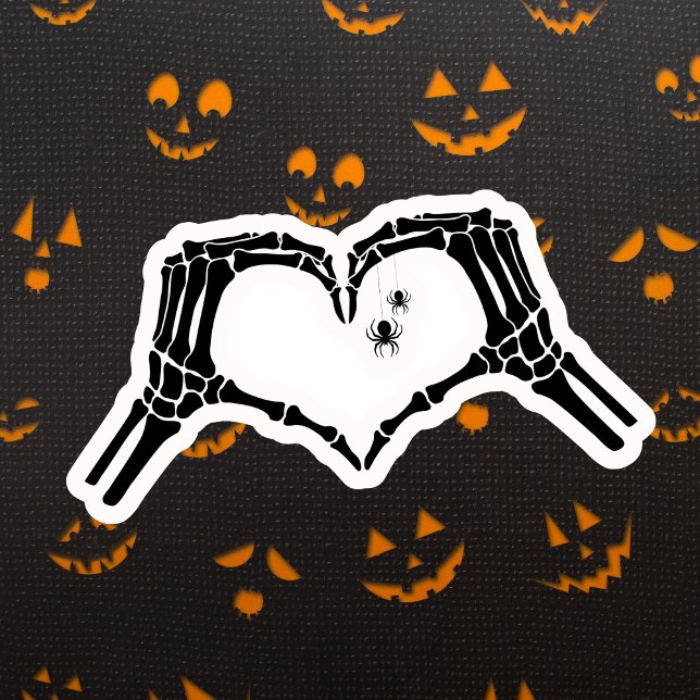 Pegatina Espectacular Skeleton Heart Hands Halloween Spider (Subido por el creador)