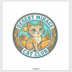 Pegatina Espejismo del desierto Gato Mamá Regalo Idea - Esp