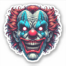 Espeluznantes payasos de colores de Halloween