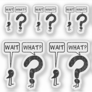 Pegatina Espera qué Personalizado gramatical 5 divertida r