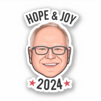 Pegatina Esperanza y alegría - Tim Walz