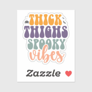 Pegatina Espesos muslos espeluznantes vibran Halloween