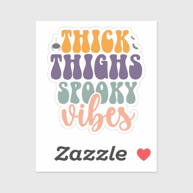 Pegatina Espesos muslos espeluznantes vibran Halloween (Hoja)