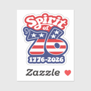 Pegatina Espíritu de 76 - Groovy USA 250 - 1776-2026