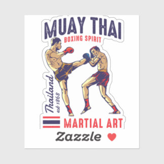 Pegatina Espíritu de boxeo muay tailandés