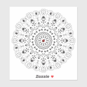 Pegatina Espíritu de la gamba Mandala