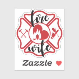 Pegatina Esposa contra incendios con [tierras silvestres] m