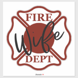 PEGATINA ESPOSA DE INCENDIO CON CRUZ MALTESE [1]