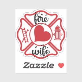 Pegatina ESPOSA DE INCENDIO con CRUZ MALTESE [17]