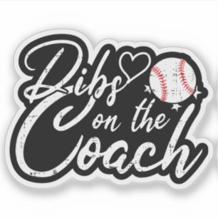 Pegatina Esposa Divertida del Entrenador de Béisbol Tiene P