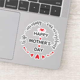 Pegatina Esposa Mamá Nuestro Todo Dulce Día de la Madre