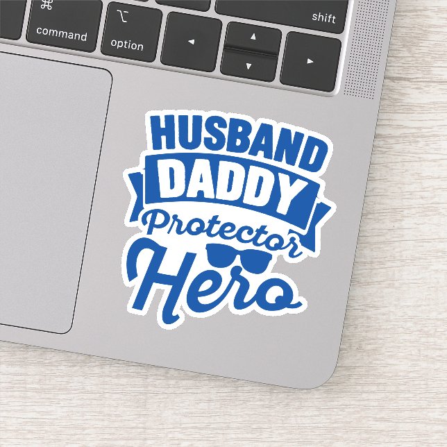 Pegatina Esposo. Papá. Protector. Hero. (Detalle)